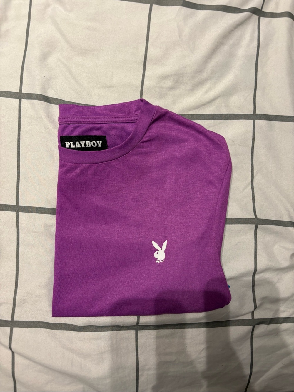 PLAYBOY Purple to Blue Ombre Logo Tee